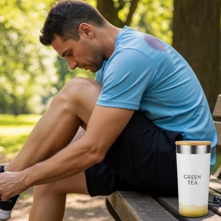 Benefícios do chá verde para energia e foco no treino