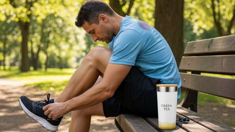 Benefícios do chá verde para energia e foco no treino